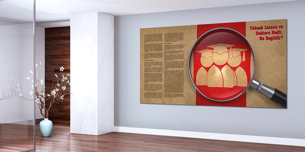 universite-suslemeleri-3115-10 Yüksek Lisans ve Doktora Bilgilendirme Dekoratif Poster 3115