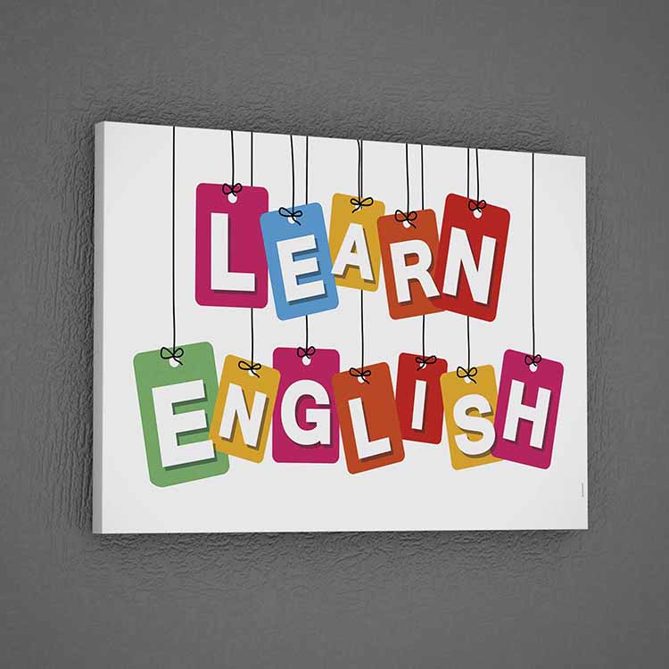 universite-suslemeleri-3296-01 Learn English Renkli Etiketli Eğitim Posteri – 3296