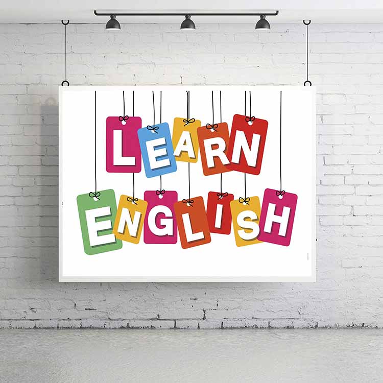 universite-suslemeleri-3296-02 Learn English Renkli Etiketli Eğitim Posteri – 3296