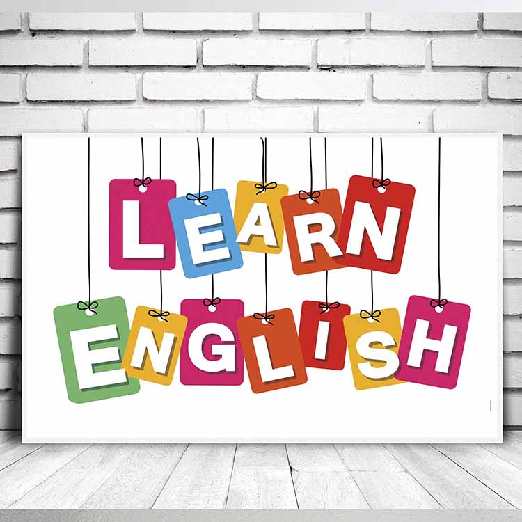 universite-suslemeleri-3296-03 Learn English Renkli Etiketli Eğitim Posteri – 3296