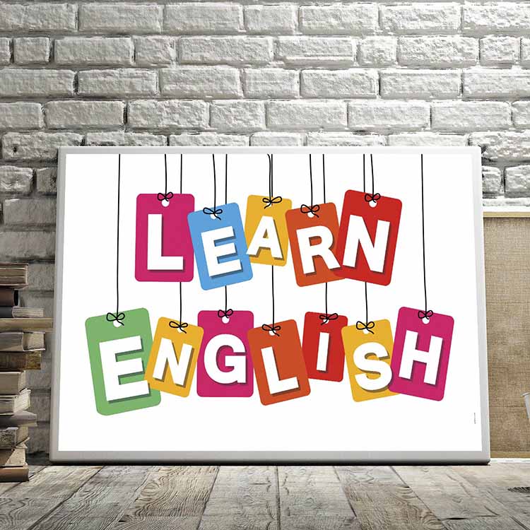 universite-suslemeleri-3296-05 Learn English Renkli Etiketli Eğitim Posteri – 3296