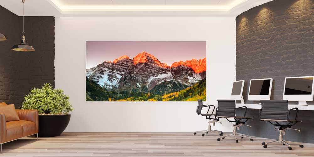 Gün Batımı Dağ Zirveleri Büyük Ebat Duvar Dekor Ürünü 14135