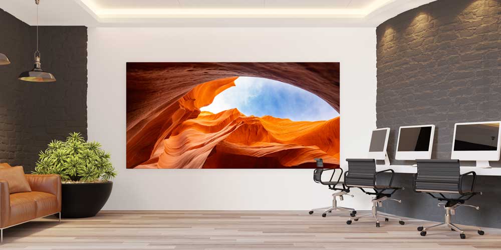 Kanyon Işıkları ve Kaya Formları Manzarası Büyük Ebat Duvar Dekor Ürünü 14175