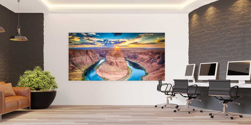Kanyon ve Nehir Gün Batımı Büyük Ebat Duvar Dekor Ürünü 14136