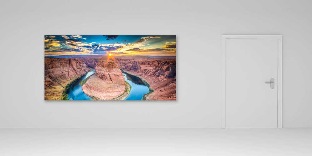 Kanyon ve Nehir Gün Batımı Büyük Ebat Duvar Dekor Ürünü 14136