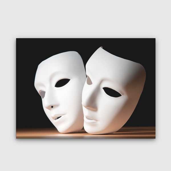 Tiyatro Maskeleri Sanat Tablosu – B-129