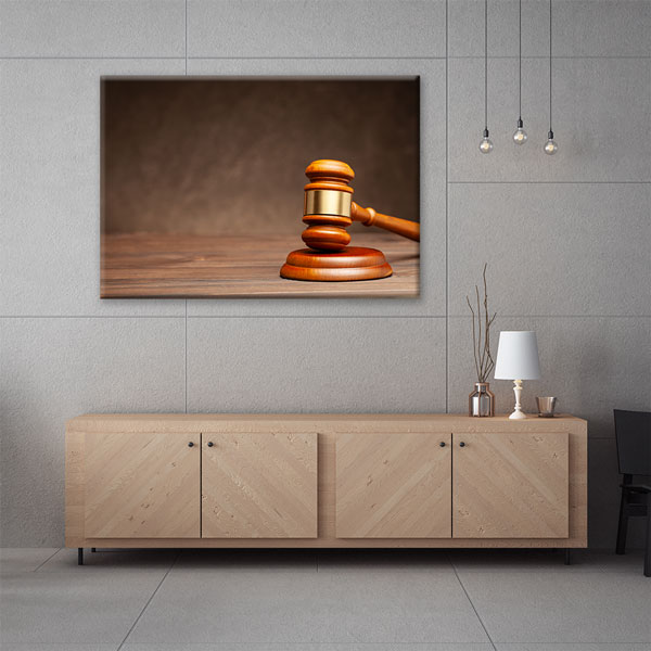 wall-art-5253-04 Hakim Tokmağı Temalı Hukuk Kanvas Tablo – 5253