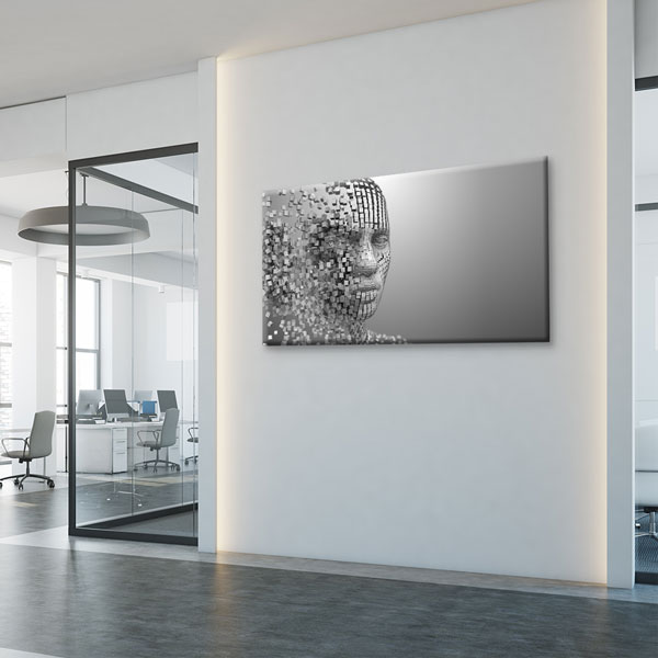 Endüstri ve Dijital İnsan Tasarımlı Kanvas Tablo – 5452