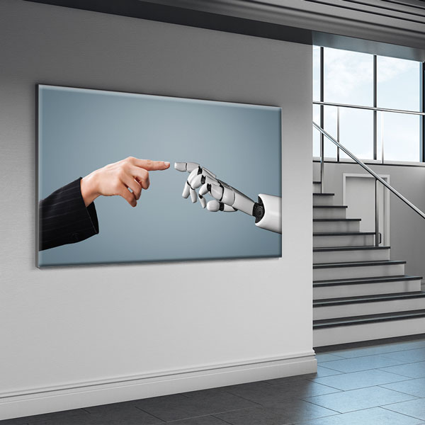 Modern Geometrik Yüz ve Dijital Sanat Kanvas Tablo – 5454