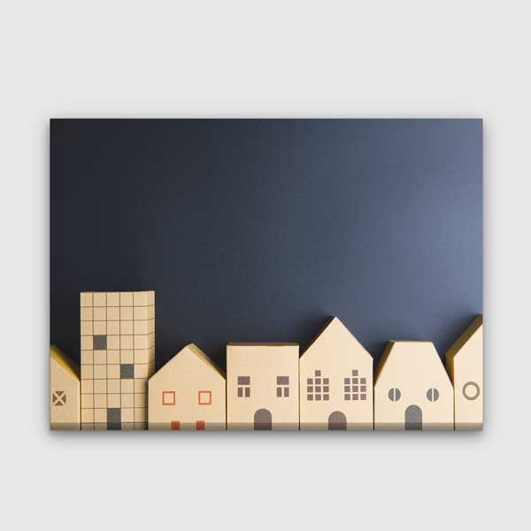 wall-art-5525-00 Minimalist Ev ve Bina Tasarımlı Kanvas Tablo – 5525