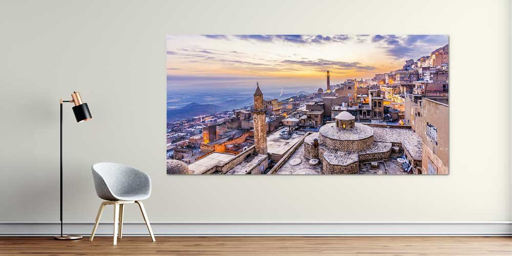 Güneydoğu Anadolu Tarihi Taş Şehir Gün Batımı Büyük Ebat Duvar Dekoru 11856