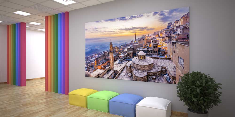 wall-art-big-size-11856-02 Güneydoğu Anadolu Tarihi Taş Şehir Gün Batımı Büyük Ebat Duvar Dekoru 11856