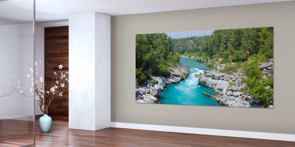 Ege Akdeniz Turkuaz Nehir Manzaralı Büyük Ebat Duvar Dekoru 11867