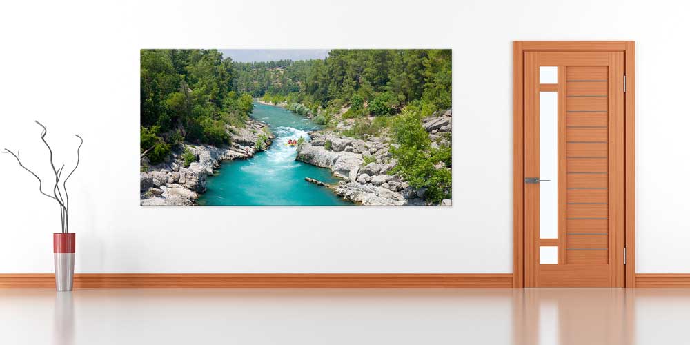 Ege Akdeniz Turkuaz Nehir Manzaralı Büyük Ebat Duvar Dekoru 11867