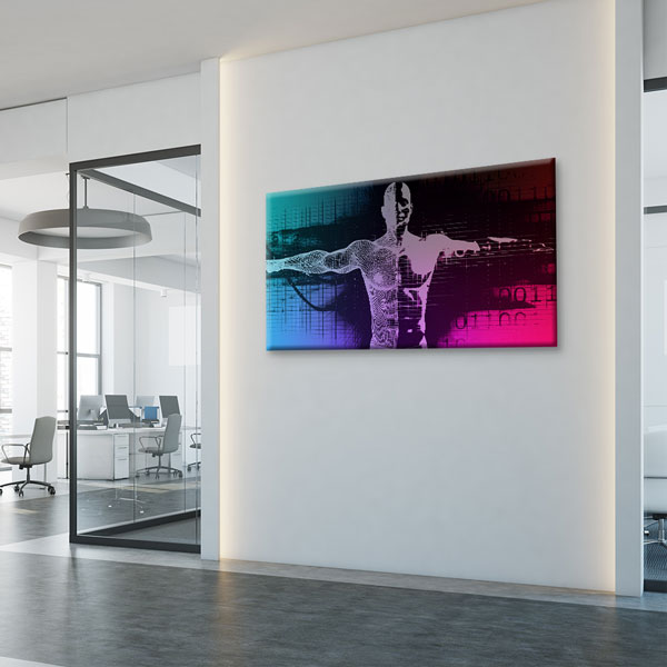 Dijital İnsan ve Teknoloji Temalı Kanvas Duvar Tablosu – 5450