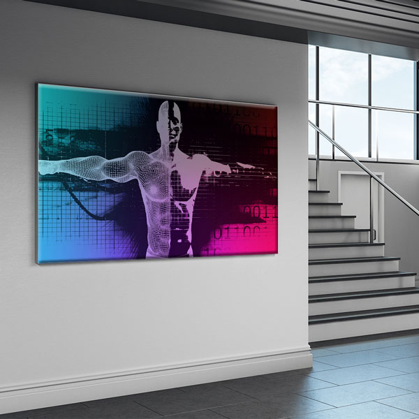 Dijital İnsan ve Teknoloji Temalı Kanvas Duvar Tablosu – 5450