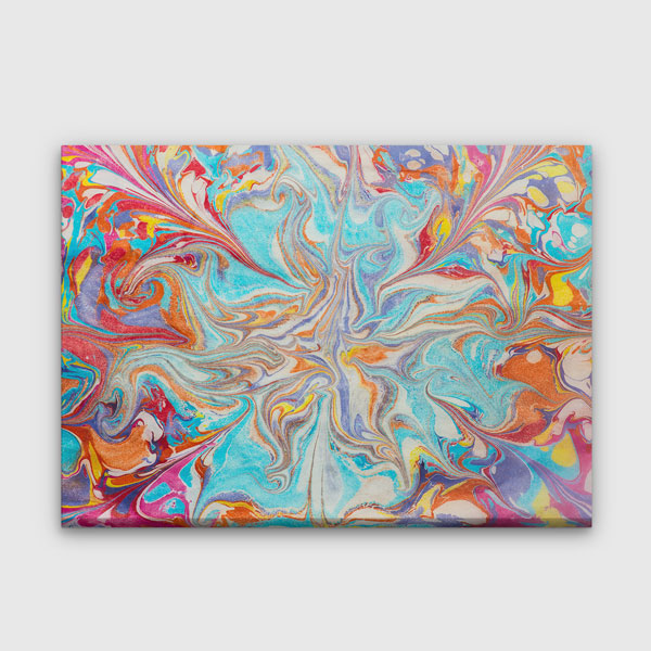 Çok Renkli Modern Ebru Desenli Duvar Tablosu Kanvas Tablo 12131