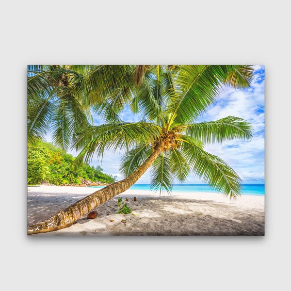 Tropik Palmiye Sahil Kanvas Tablo 13315