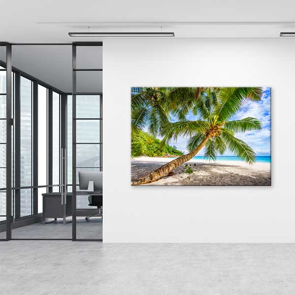 Tropik Palmiye Sahil Kanvas Tablo 13315