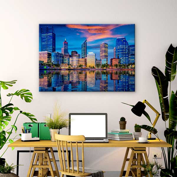 Modern Şehir Silueti Fotoğraf Sanatı Kanvas Tablo 13554