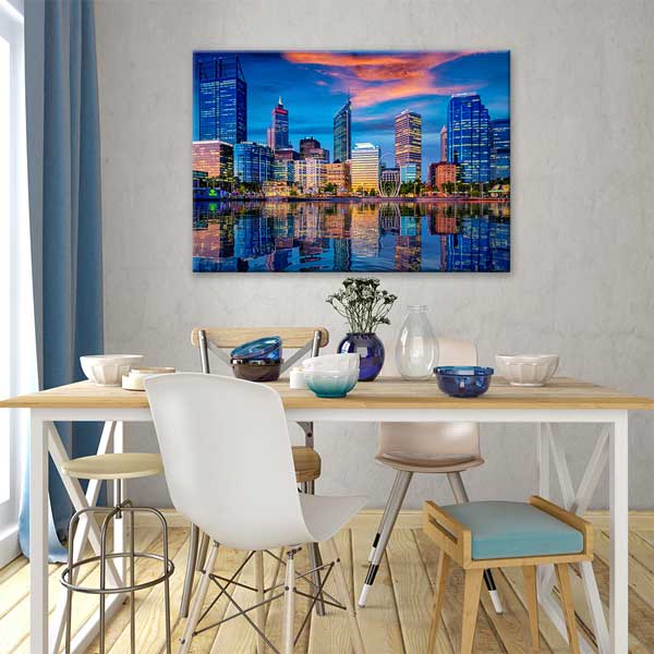 Modern Şehir Silueti Fotoğraf Sanatı Kanvas Tablo 13554