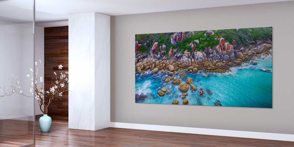 Kayalık Kıyı ve Turkuaz Deniz Fotoğraf Sanatı Büyük Ebat Duvar Dekoru 14103