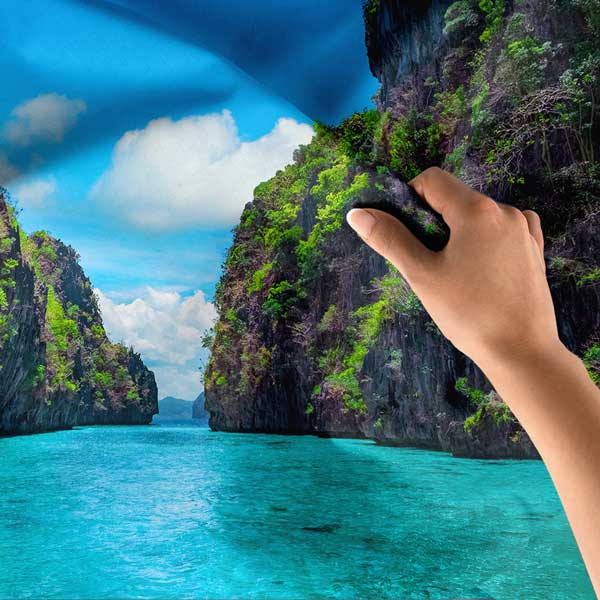 Tropik Lagün Manzarası Asya Temalı Duvar Örtüsü 14311