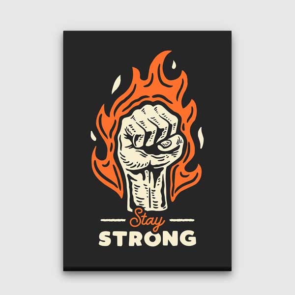 wall-art-decor-5811-00 Stay Strong Kanvas Tablo – 5811