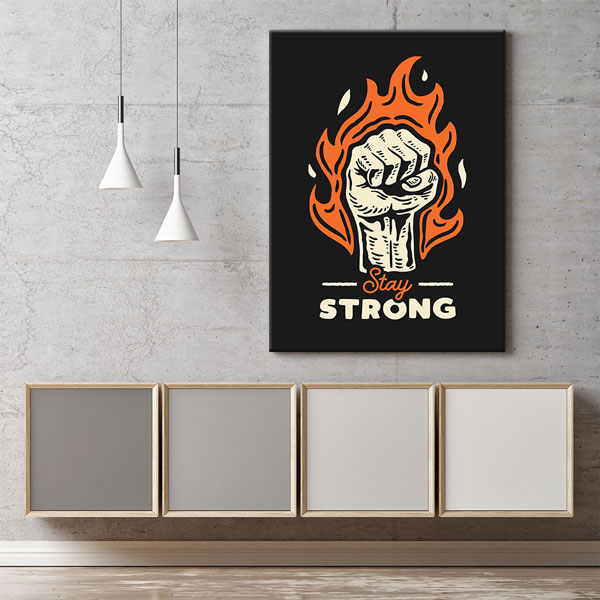 wall-art-decor-5811-03 Stay Strong Kanvas Tablo – 5811
