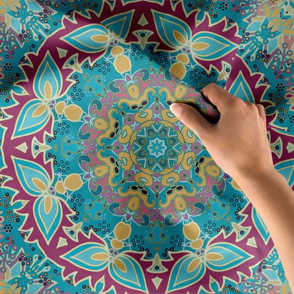 Göz Alıcı Renklerde Etnik Mandala Duvar Örtüsü 10527