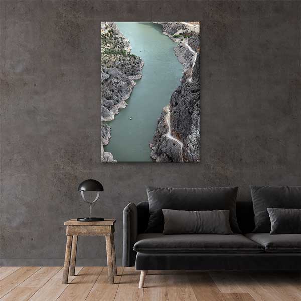 Anadolu Derin Kanyon ve Nehir Manzarası Kanvas Tablo 11997