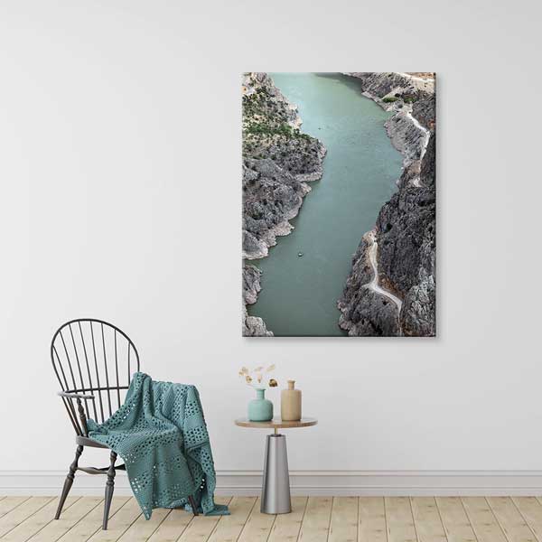 Anadolu Derin Kanyon ve Nehir Manzarası Kanvas Tablo 11997