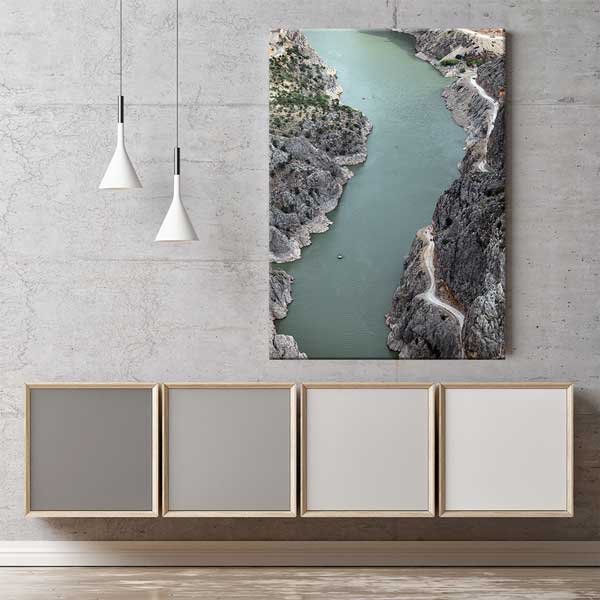 Anadolu Derin Kanyon ve Nehir Manzarası Kanvas Tablo 11997