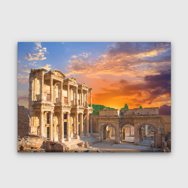 wall-art-decoration-12041-0 Gün Batımında Antik Cephe ve Kemerli Yapılar Kanvas Tablo 12041