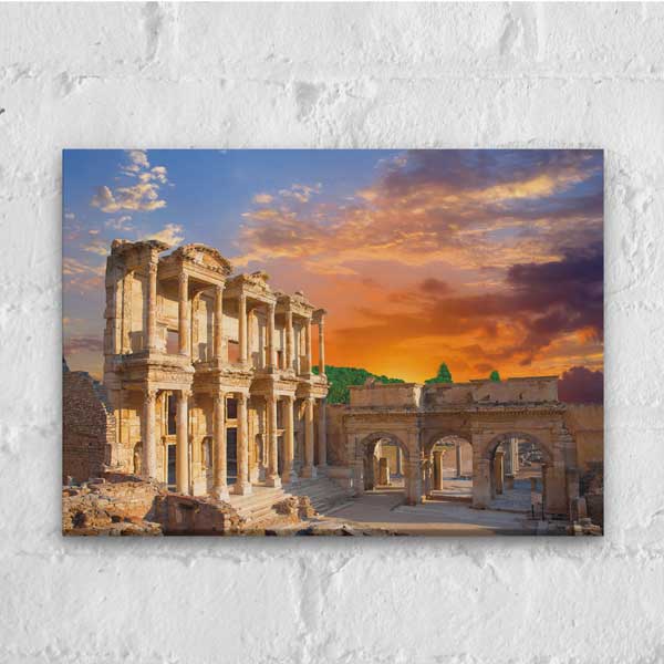 wall-art-decoration-12041-00 Gün Batımında Antik Cephe ve Kemerli Yapılar Kanvas Tablo 12041