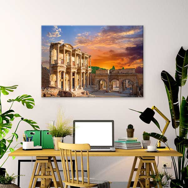 wall-art-decoration-12041-01 Gün Batımında Antik Cephe ve Kemerli Yapılar Kanvas Tablo 12041