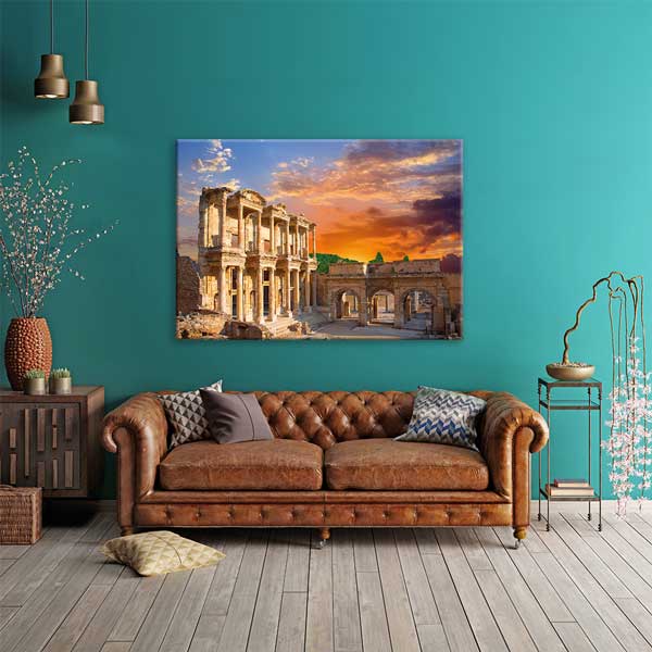 wall-art-decoration-12041-02 Gün Batımında Antik Cephe ve Kemerli Yapılar Kanvas Tablo 12041