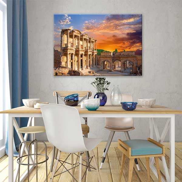 wall-art-decoration-12041-03 Gün Batımında Antik Cephe ve Kemerli Yapılar Kanvas Tablo 12041