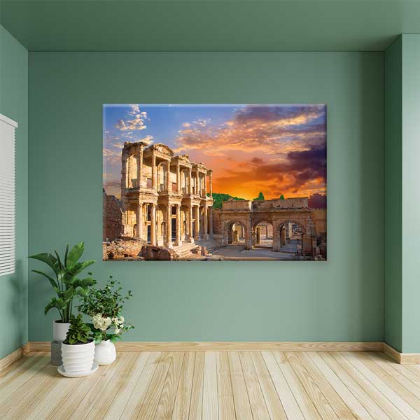 wall-art-decoration-12041-04 Gün Batımında Antik Cephe ve Kemerli Yapılar Kanvas Tablo 12041
