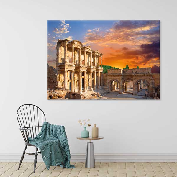 wall-art-decoration-12041-05 Gün Batımında Antik Cephe ve Kemerli Yapılar Kanvas Tablo 12041