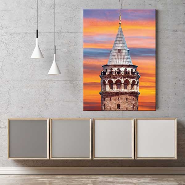 Galata Kulesi Gün Batımı Mimari Kanvas Tablo 12065