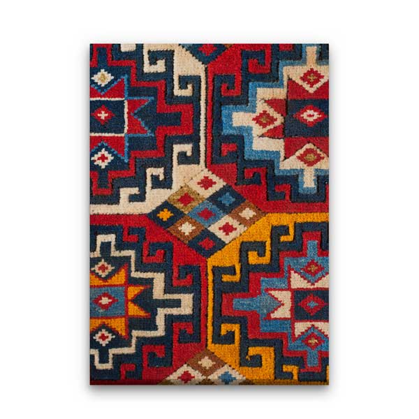 Geleneksel Anadolu Kilim Motifli Dikey Duvar Tablosu Kanvas Tablo 12149