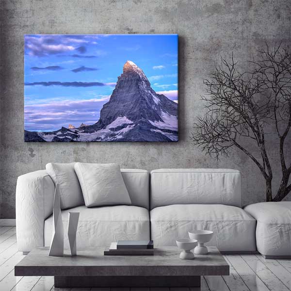 Matterhorn Zirvesi Dağ Manzarası Kanvas Tablo 13506