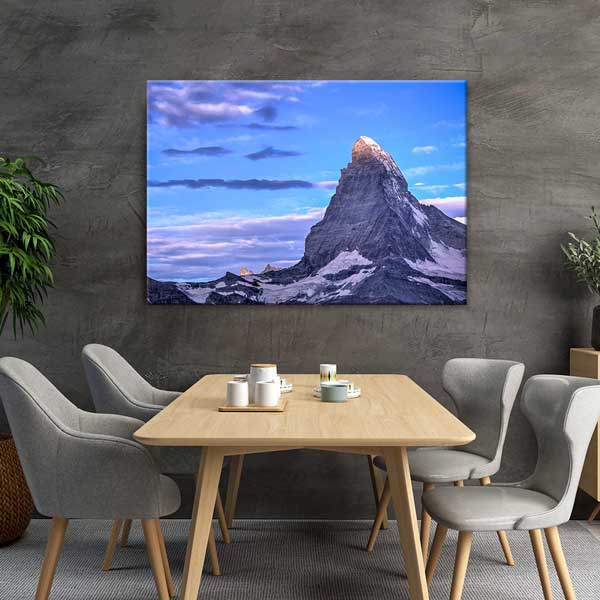 Matterhorn Zirvesi Dağ Manzarası Kanvas Tablo 13506