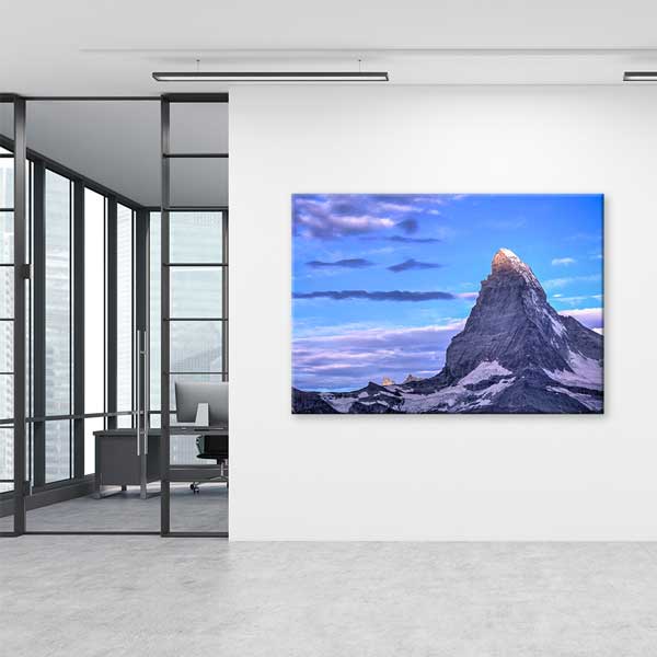 Matterhorn Zirvesi Dağ Manzarası Kanvas Tablo 13506