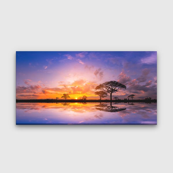 Afrika Günbatımı Yansıma Kanvas Tablo – 13641