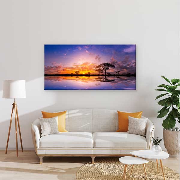 Afrika Günbatımı Yansıma Kanvas Tablo – 13641