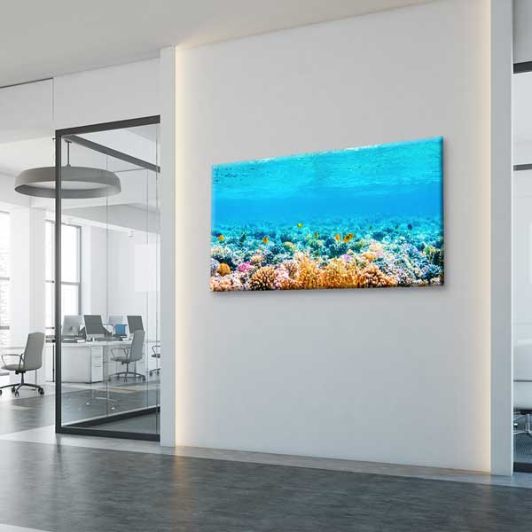 wall-art-design-13663-03 Mercan Resifi ve Tropik Balıklar Su Altı Manzara Kanvas Tablo – 13663