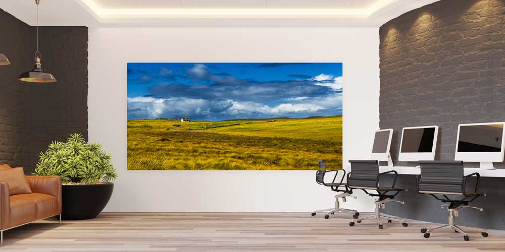 Büyük Ebat Duvar Dekoru Geniş Kır Manzarası 14264