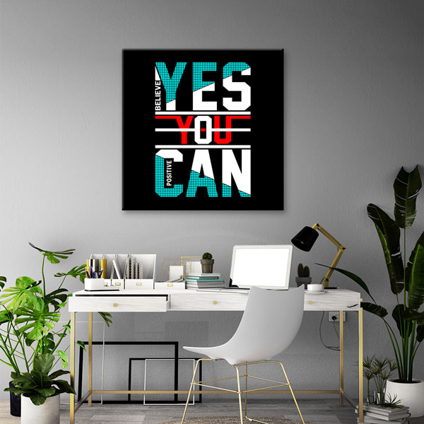 wall-art-posters-7465-03 Yes You Can Kanvas Tablo – 7465